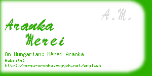 aranka merei business card